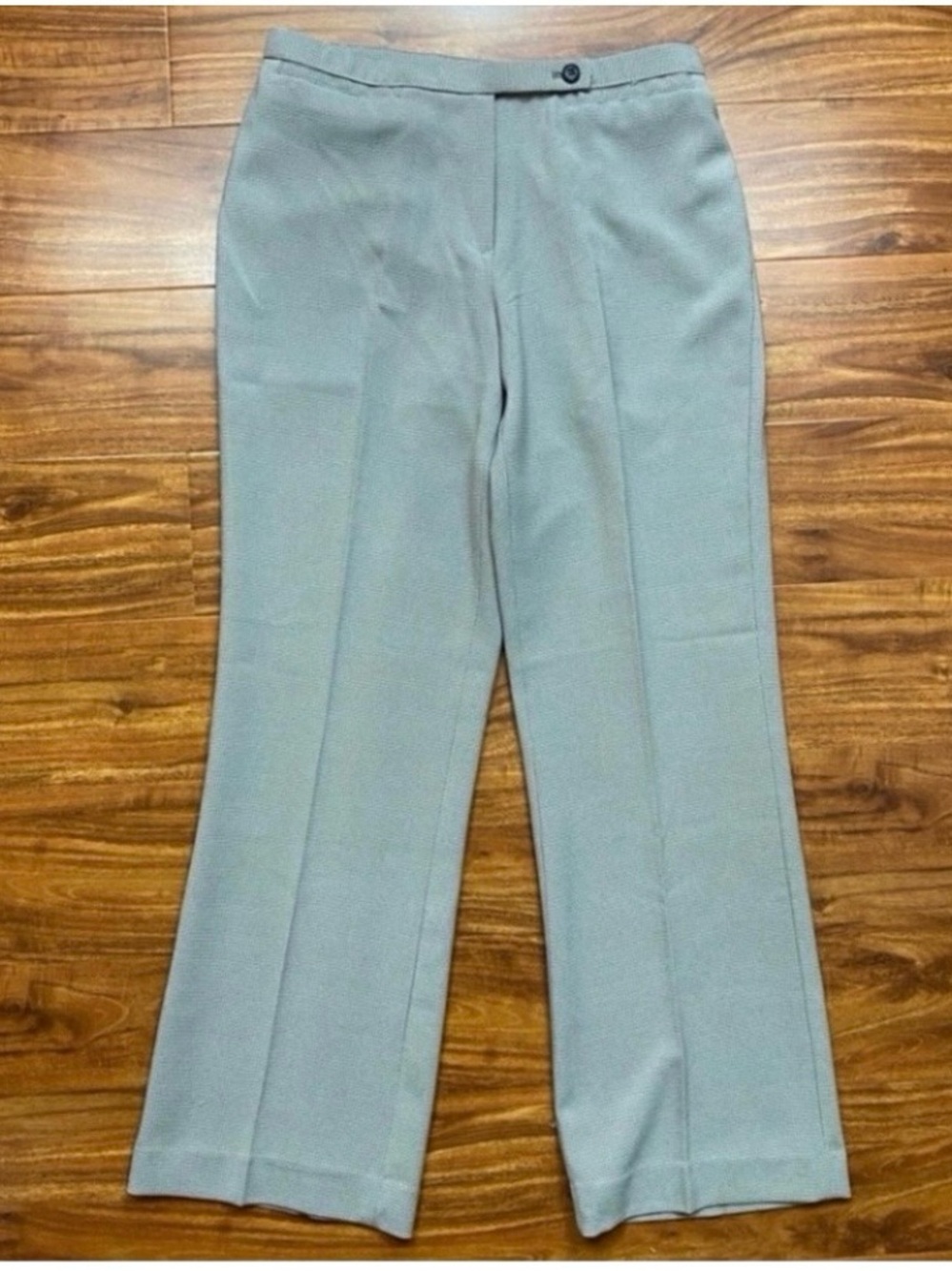 Vintage Focus 2000 Women's Gray Woven Trouser Size 8P Classic Preppy Corporate